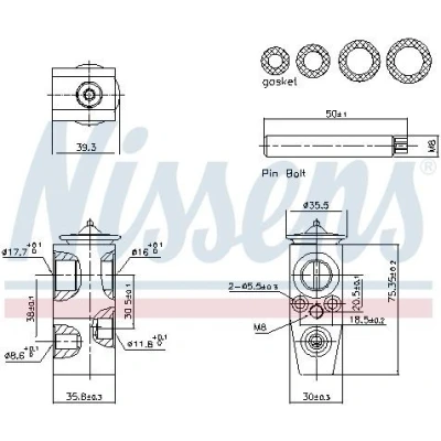 Bilde av NISSENS 999448 Ekspansjonsventil FORD: Transit Connect Mk2 Stasjonsvogn, C Max 2