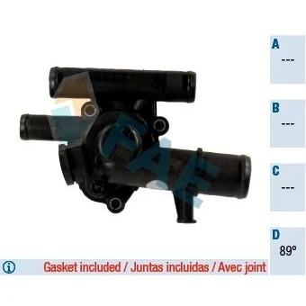 Bilde av FAE 5350889 Termostat 89 med tetning SUZUKI: Grand Vitara 2 SUV, RENAULT: MEGANE Kombi, Coupe Cabriolet