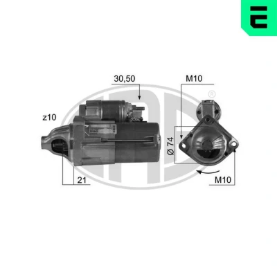 Bilde av ERA 220443A Starter 12 1,6 10 BMW: 1 Hatchback, 5 Touring, 3 Sedan