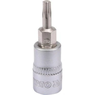 Bilde av YATO YT 04303 Pipenøkkelinnsats 1/4 torx DIN 3120 T15 Krom vanadium stål, Verktøystål