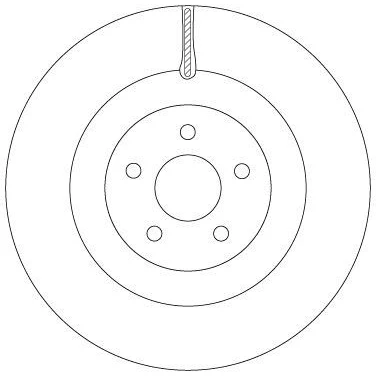Bilde av TRW DF6871 Bremseskiver 350 25 5 108 ventilert spraylakkert FORD: FOCUS 3