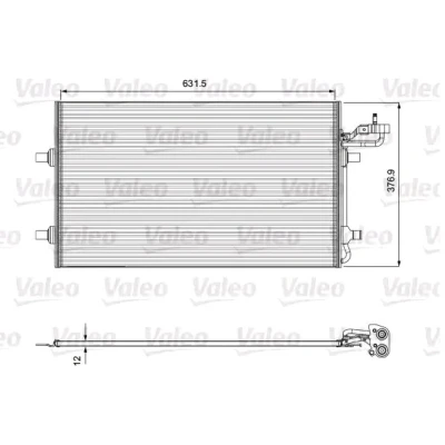 Bilde av VALEO 814323 Kondensator uten tørker Aluminium 377 R 134a VOLVO: C70 2 Cabriolet, S40 II, V50