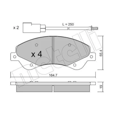 Bilde av Bremseklosser sett METELLI 22 0679 0