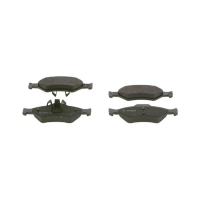 Bilde av BOSCH 0 986 424 645 Bremseklosser Low Metallic med antihyle blikk, kolbleklips