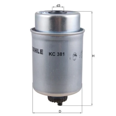 Bilde av MAHLE ORIGINAL KC 381 Drivstoffilter Påskruingsfilter