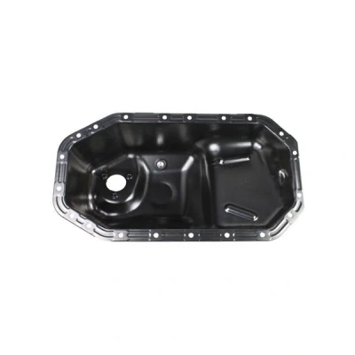 Bilde av METZGER 7990100 Bunnpanne med oljeplugg hull for oljenivåmåler, uten oljekartetning stålplate VOLKSWAGEN: Golf 5, Caddy 3, Polo IV Hatchback