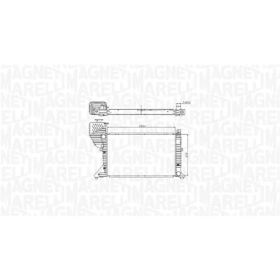 Bilde av MAGNETI MARELLI 350213177400 Radiator 680 408 34 Kjøleribber satt sammen mekanisk MERCEDES BENZ: Sprinter 3 T Minibuss, 2 Van