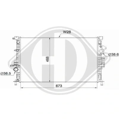 Bilde av DIEDERICHS DCM3906 Radiator Aluminium 672 454 27