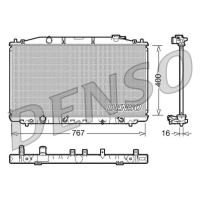 Bilde av DENSO DRM40025 Radiator Aluminium 400 767 16 HONDA: ACCORD 8
