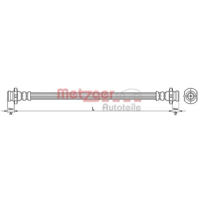 Bilde av METZGER 4110393 Bremseslange 284 NISSAN: MICRA 3