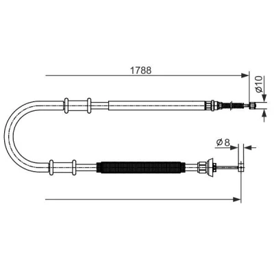 Bilde av BOSCH 1 987 482 590 Bremsekabel 1788 FIAT: Doblo I Cargo