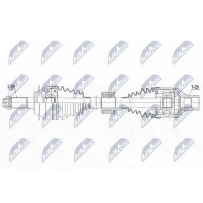 Bilde av Drivaksel, Framaksel høyre, fiat sedici, suzuki sx4, 4410179JG0, 71768698