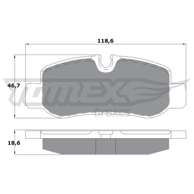 Bilde av TOMEX brakes TX 17 81 Bremseklosser bakaksel klargjort for slitasjeindikator MERCEDES BENZ: Vito Tourer, Van, V Klasse