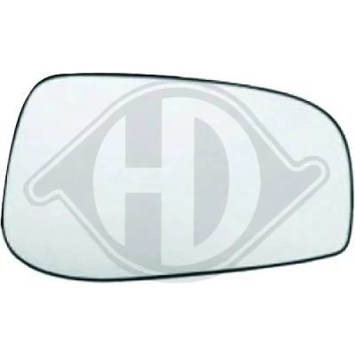 Bilde av DIEDERICHS 7660126 Speilglass høyre VOLVO: V70 2, S60 I, S80 I