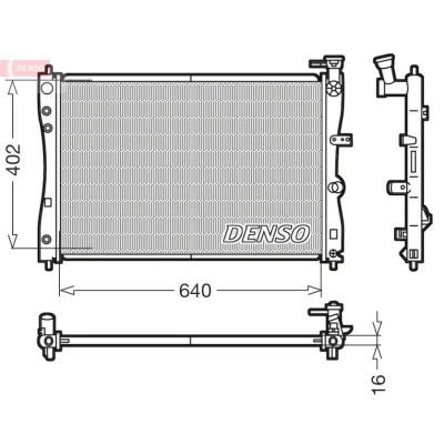 Bilde av DENSO DRM45005 Radiator Aluminium 640 402 16 MITSUBISHI: COLT 6