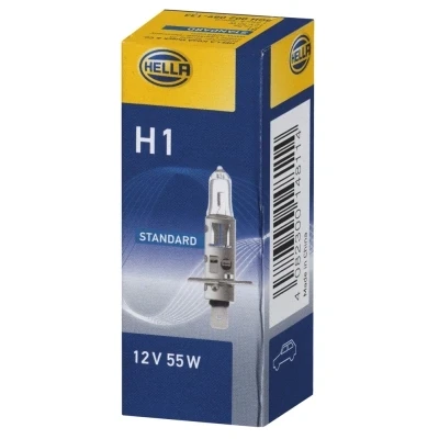 Bilde av HELLA 8GH 002 089 133 Lyspære, fjernlys H1 12V 55W 3300K Halogen VOLVO: XC70 I Cross Country, V70 2, SKODA: Octavia 2 Combi