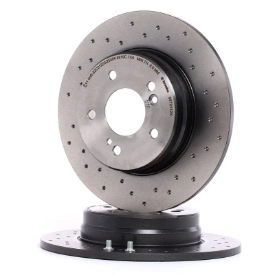 Bilde av BREMBO XTRA LINE 08.7211.2X Bremseskiver 290 10 5 fullt ut, hullet belagt høy karbon med skruer MERCEDES BENZ: E Klasse Sedan, C Sedan