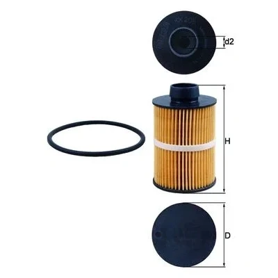 Bilde av MAHLE ORIGINAL KX 208D Drivstoffilter Filterinnsats VOLKSWAGEN: Transporter 5, Golf 7, Multivan 6, OPEL: Antara, Vectra C Caravan