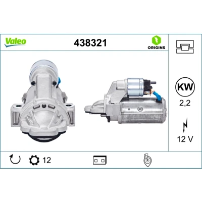 Bilde av VALEO NEW ORIGINAL PART 438321 Starter 12 2,2 FORD: Transit Mk6 Minibuss, Van, Flatvogn lastebil/Chassis