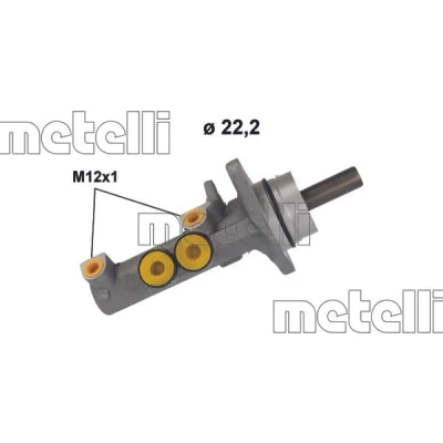 Bilde av METELLI 05 1258 Hovedsylinder 22,20 Aluminium