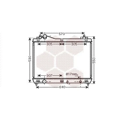 Bilde av VAN WEZEL 52002100 Radiator Aluminium 450 690 16 Kjøleribber loddet SUZUKI: Grand Vitara 2 SUV
