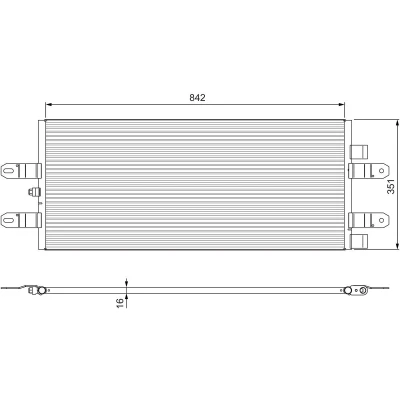 Bilde av VALEO 815093 Kondensator uten tørker Aluminium 842 R 134a