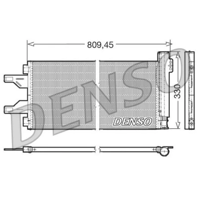 Bilde av DENSO DCN07050 Kondensator med tørker 809.45x330x16 R 134a 809,45 FIAT: Ducato II Flatvogn lastebil/Chassis, III lastebil / Chassis