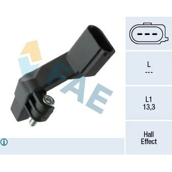 Bilde av FAE 79174 Impulsgiver 3 Hall prinsipp VOLKSWAGEN: Transporter 5, Golf Crafter 30 35 Minibuss, AUDI: A4 B8 Avant, A6 C6 Sedan