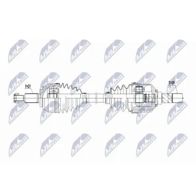 Bilde av Drivaksel, Framaksel venstre Nty NPW RE 214 renault laguna iii, coupé, grandtour iii OE 8200618182, 8200659626, 8201235787
