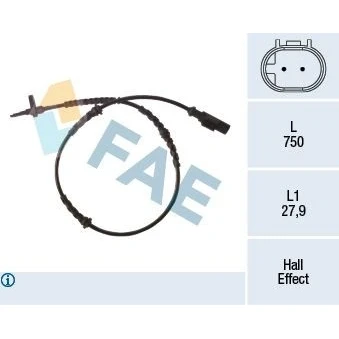 Bilde av Sensor, hjulturtall, Bakaksel, fiat panda, panda skåp/halvkombi, 51713211, 51791153