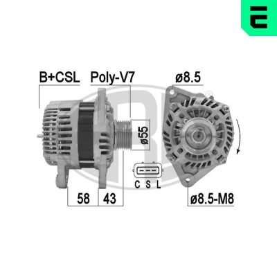Bilde av ERA 209449A Dynamo 14V 100A HONDA: CIVIC 9