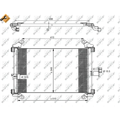 Bilde av NRF EASY FIT 35494 Kondensator med tetningsring 15,5 515 FIAT: Ducato II Flatvogn lastebil/Chassis