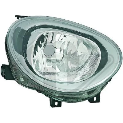Bilde av DIEDERICHS 3425880 Frontlykter høyre H4 med motor for høydejustering hovedlys