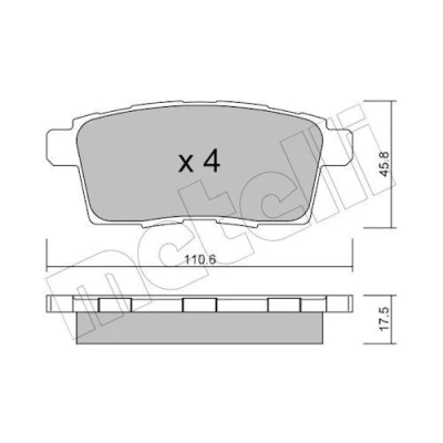 Bilde av Bremseklosser sett METELLI 22 0873 0