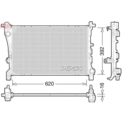 Bilde av DENSO DRM09166 Radiator 620 392 16