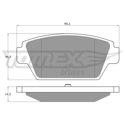Bilde av TOMEX brakes TX 11 54 Bremseklosser bakaksel MITSUBISHI: ECLIPSE 1, Lancer 4