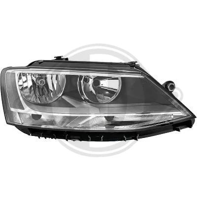 Bilde av DIEDERICHS 2233080 Frontlykter høyre H7/H7 Halogen for høyrekjøring