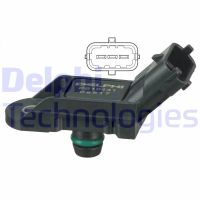 Bilde av DELPHI PS10141 Sensor, ladetrykk RENAULT: TRAFIC 2 Bus, OPEL: Combo D Varebil / Stasjonsvogn, Vivaro A Combi