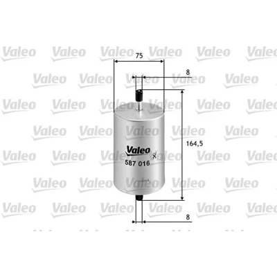 Bilde av VALEO 587016 Drivstoffilter ledningsfilter 8