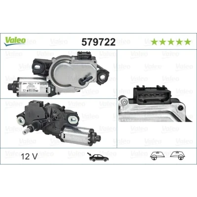 Bilde av VALEO ORIGINAL PART 579722 Vindusviskermotor 12 bak for høyre/venstre ratt VOLKSWAGEN: Caddy 3