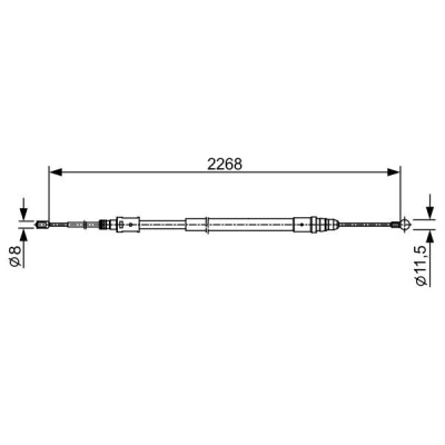 Bilde av BOSCH 1 987 482 409 Bremsekabel 2268 CITROËN: C5 II Stasjonsvogn, 3