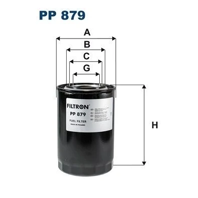 Bilde av FILTRON PP 879 Drivstoffilter Påskruingsfilter