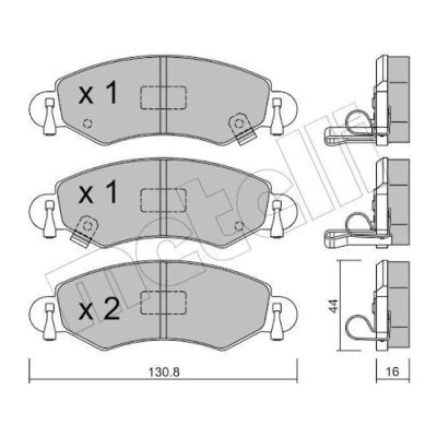 Bilde av Bremseklosser sett METELLI 22 0339 0