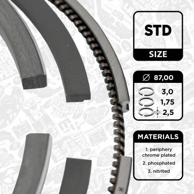 Bilde av Stempelringsett, nissan,opel,renault,vauxhall