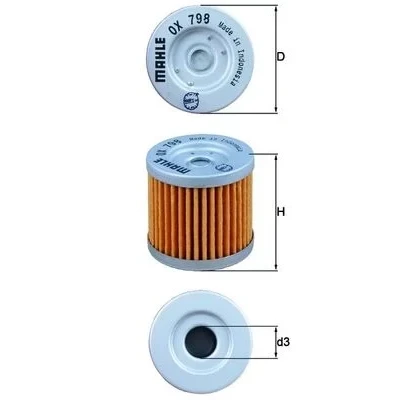 Bilde av MAHLE ORIGINAL OX 798 Oljefilter Filterinnsats