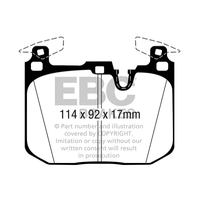 Bilde av EBC Brakes DP42360R Bremseklosser framaksel BMW: 3 Sedan, 2 Coupé, 4 Coupé