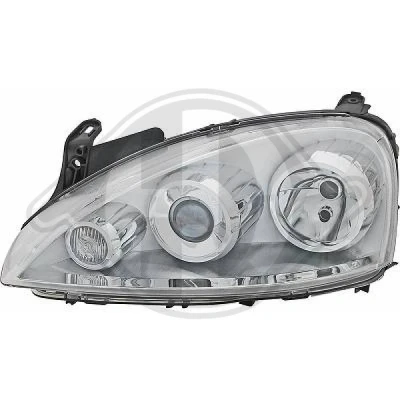 Bilde av DIEDERICHS 1813281 Frontlykter venstre H7/H7 DE OPEL: Corsa C Hatchback, Combo Varebil / Stasjonsvogn
