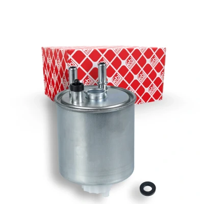 Bilde av FEBI BILSTEIN 108735 Drivstoffilter ledningsfilter, med tappeplugg for vann, tilkobling vannsensor tetningsring