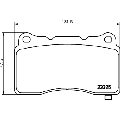 Bilde av HELLA 8DB 355 014 451 Bremseklosser med akustisk slitasjevarsel TESLA: Model X, S, HONDA: CIVIC 9, FORD USA: Mustang Mk5 Cabrio