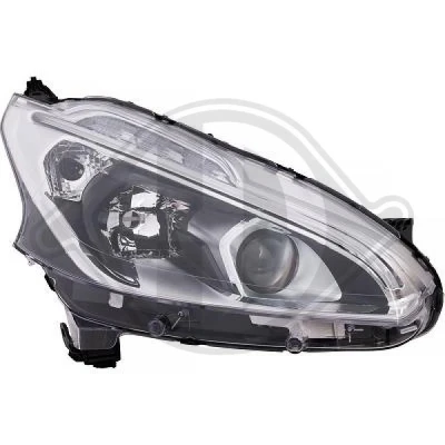 Bilde av DIEDERICHS 4227182 Frontlykter høyre PY21W, W5W, H7/H7 med kjørelys (LED) for høyrekjøring uten motor høydejustering hovedlys